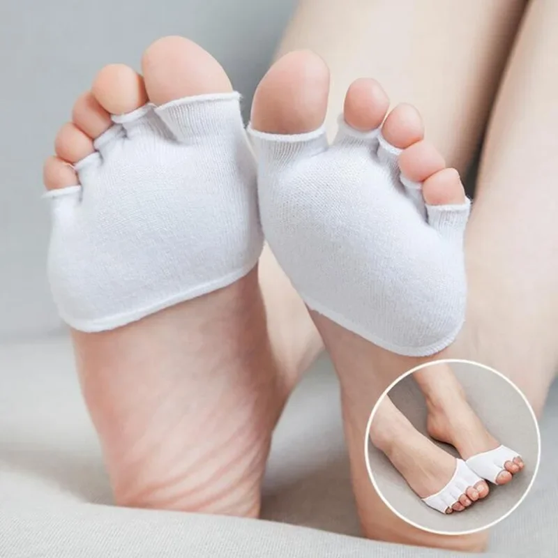 Five-finger Socks Women Socks Invisible Female Summer Cotton High-heeled Short Half Palm Shallow Port on-slip Open Toe Socks New