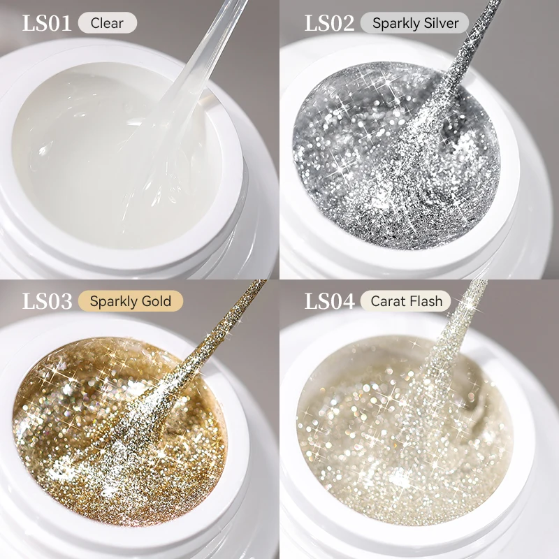 BORN PRETTY 5 ml Flash Spider Nail Gel Nail Polish Clear Silver Gold Ultra Shine UV Gel for Drawing Stripe Line French Nails