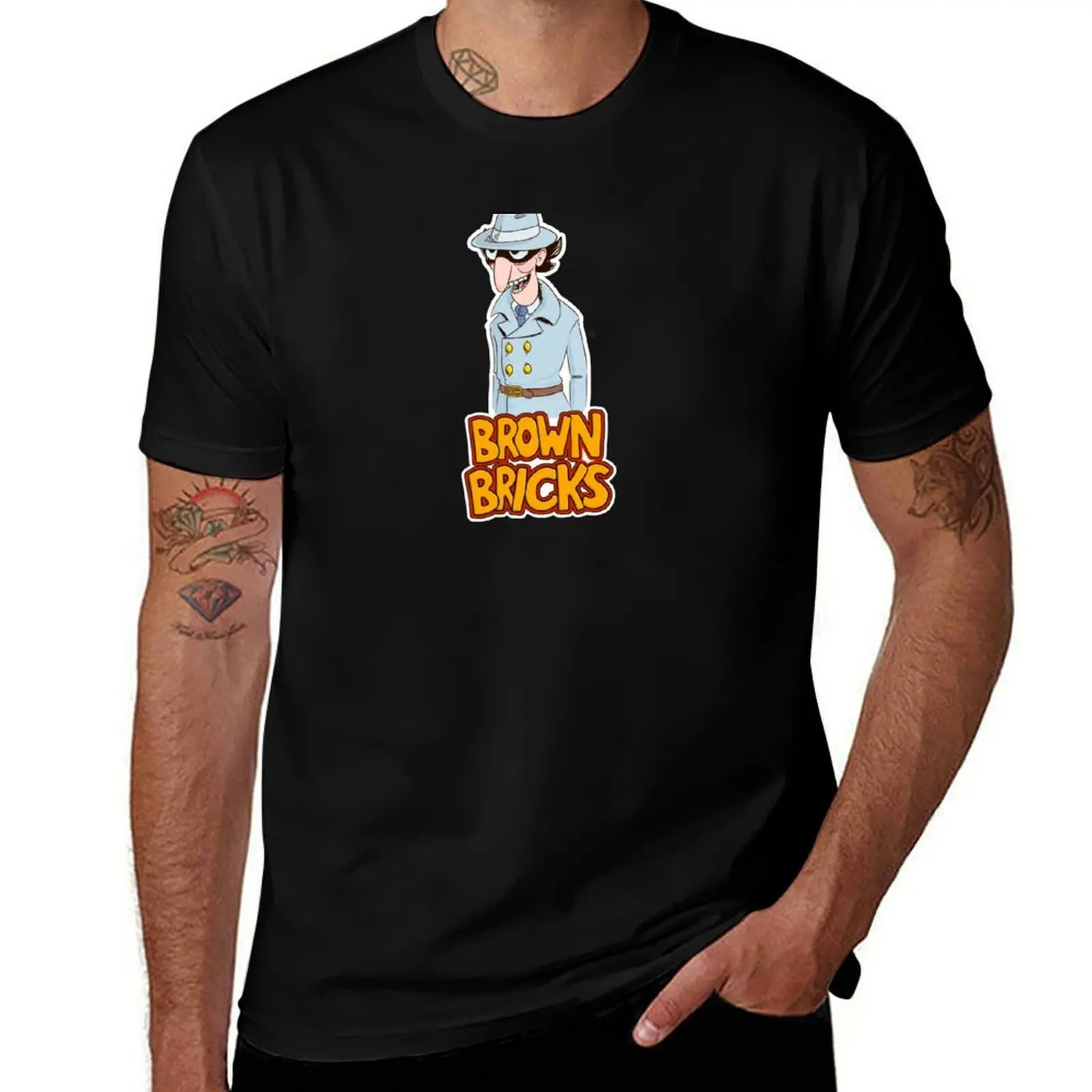 

Inspector Gadget Brown Bricks T-Shirt t shirt for man cotton t shirt pack T-Shirt