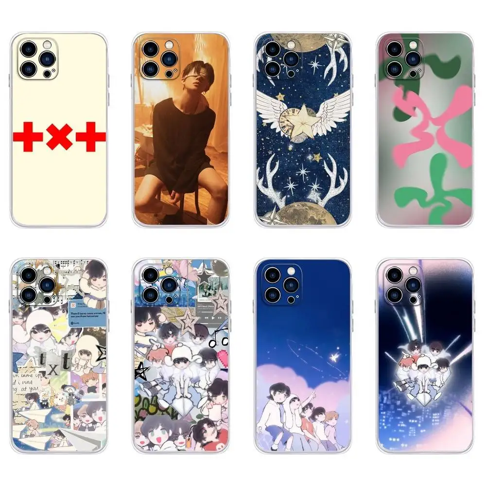 

TOGETHER T-TXT Phone Case For iPhone 16,15,14,13,12,11 Plus,Pro,Max,XR,XS,Plus,E,Mini Transparent Soft Cover