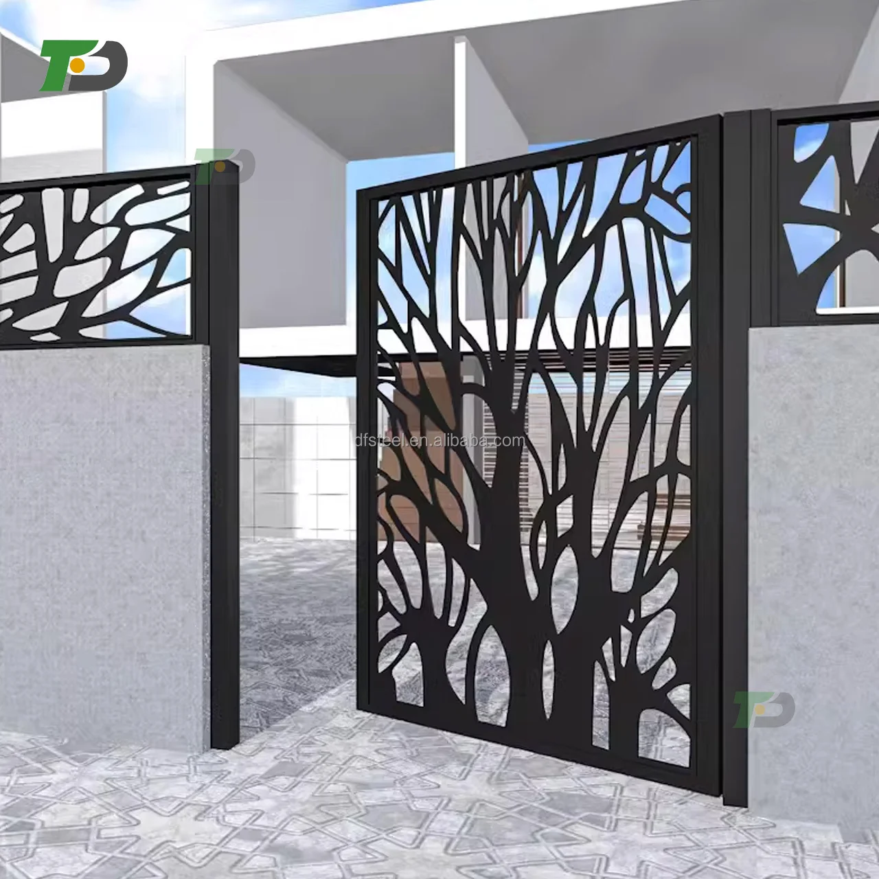 DF Interior Decoration Outdoor Partition Aluminum Privacy Screen Wall System with Frame