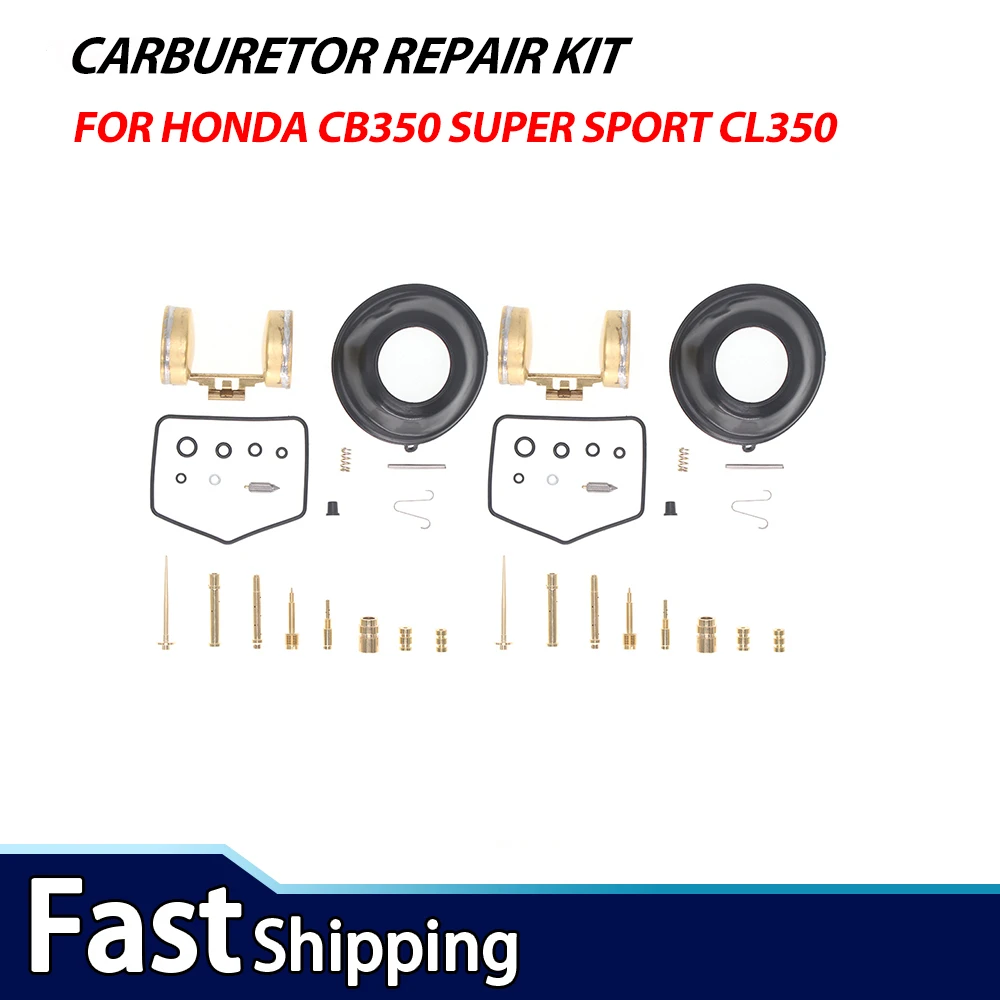 

For Honda CB350 Super Sport CL350 Scrambler 1968-1973 Carburetor Repair Kit Carb Rebuild Set Vacuum Diaphragm Gasket