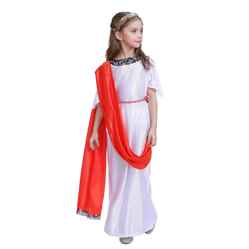 

Child Roman Girl Ancient Greek Goddess Halloween Costume Stage Performance Cosplay Character Dress Up Costumes