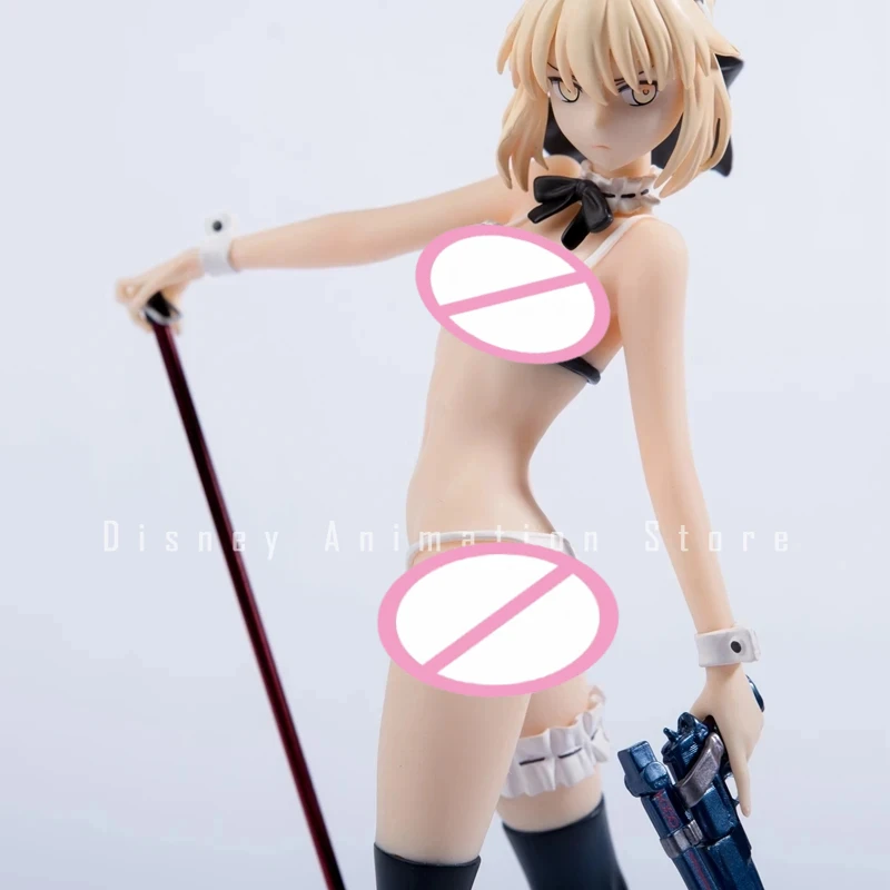 In Stock Fate/Grand Order Anime Saber Altria Pendragon Swimwear Maid Ver Pvc Action Figure Collectable Model Toys Adult Gifts