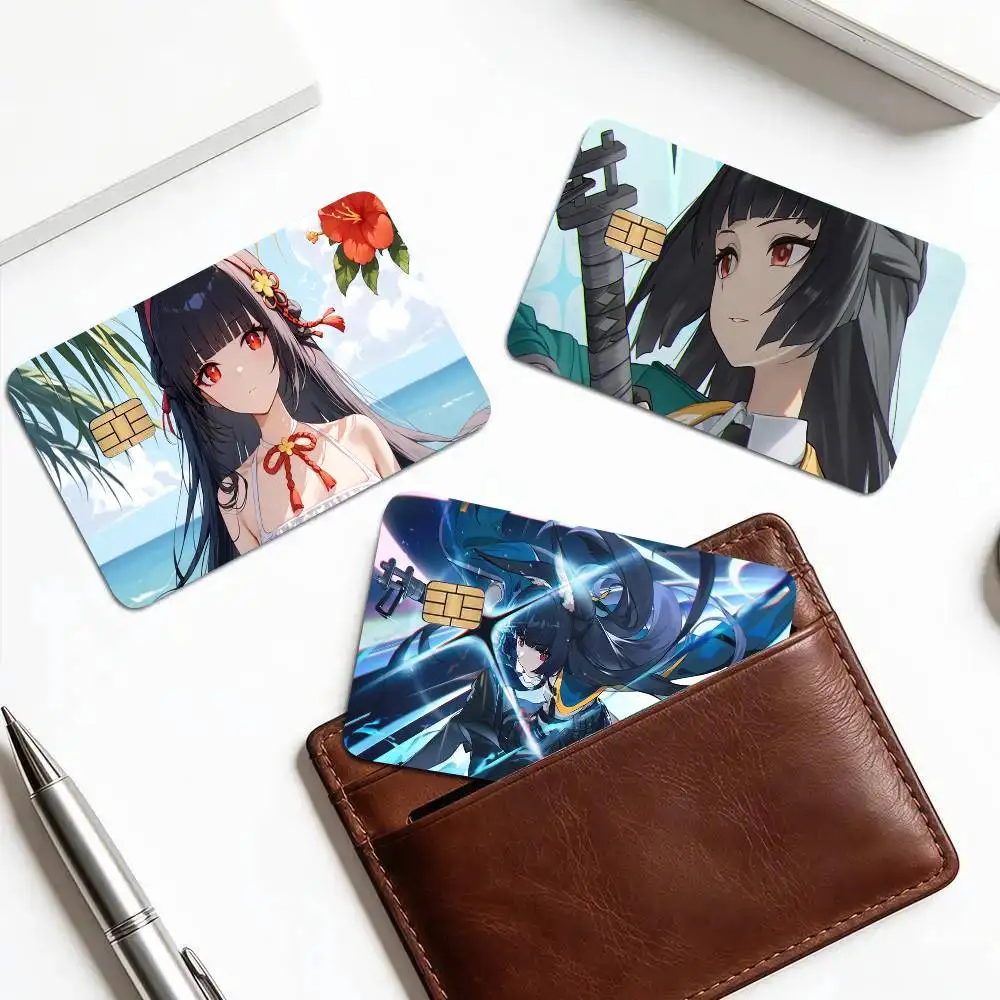 Hoshimi Miyabi Animation Card Sticker Cartoon Art Credit Card Skin Anti Scratch Bank Debit Card Decal