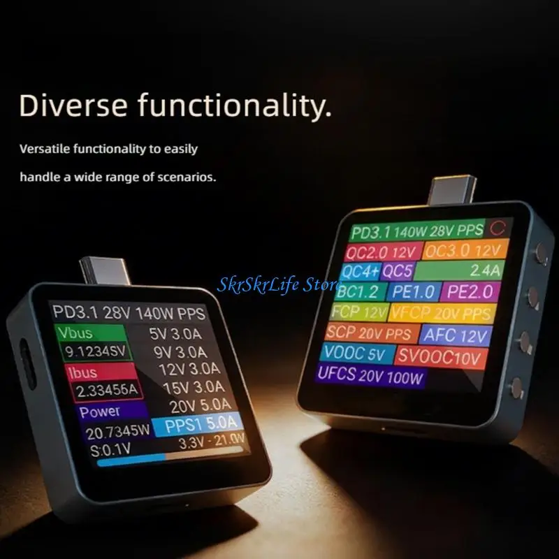 E65E Charging Information Meter with Screen Film for Regular Cable Check Tasks