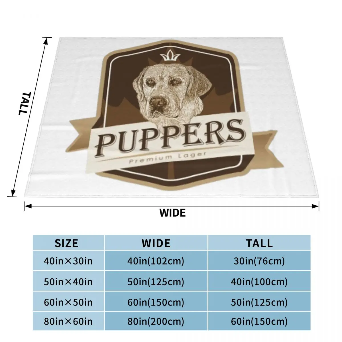 Puppers, Officially Wayne's Favourite Beer Blankets Soft Warm Flannel Throw Blanket Bedspread for Bed Living room Picnic Travel