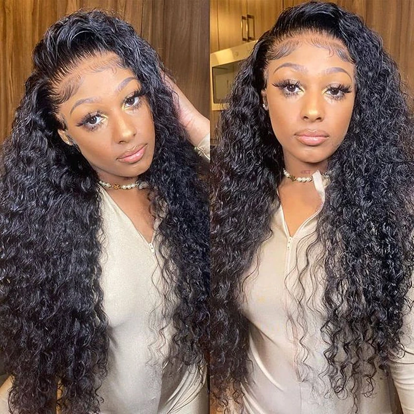 water wave hd lace frontal wig 4x4 closure human hair wig 5x5 pre plucked brazilian remy wigs on sale for women choice