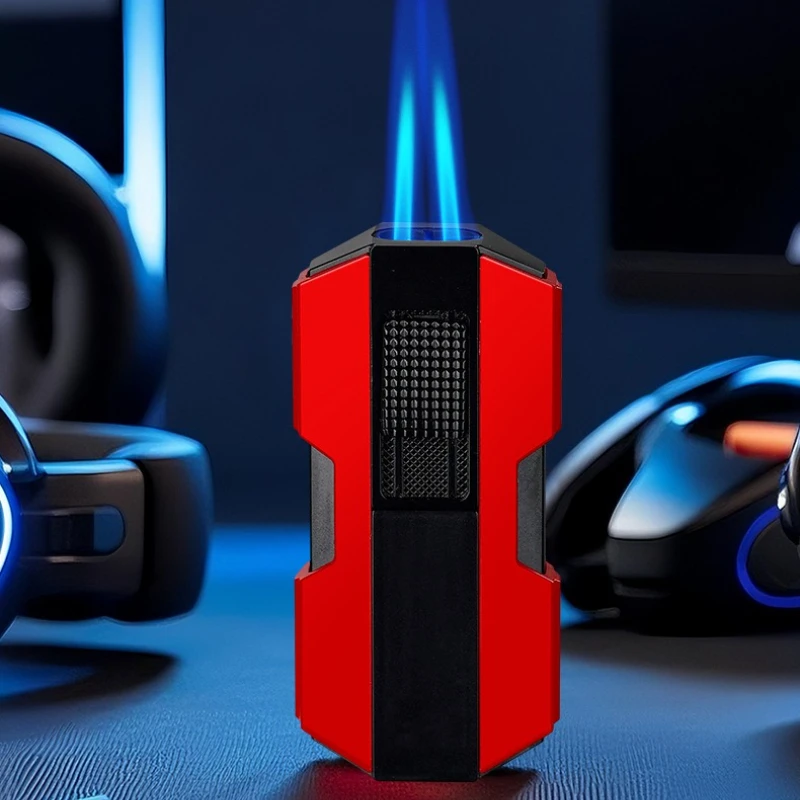 

2025 Mecha-shaped Cigar Lighter Double Direct Rush Fire Multi-function Drilling Knife Igniter, High Temperature Resistance 1300°