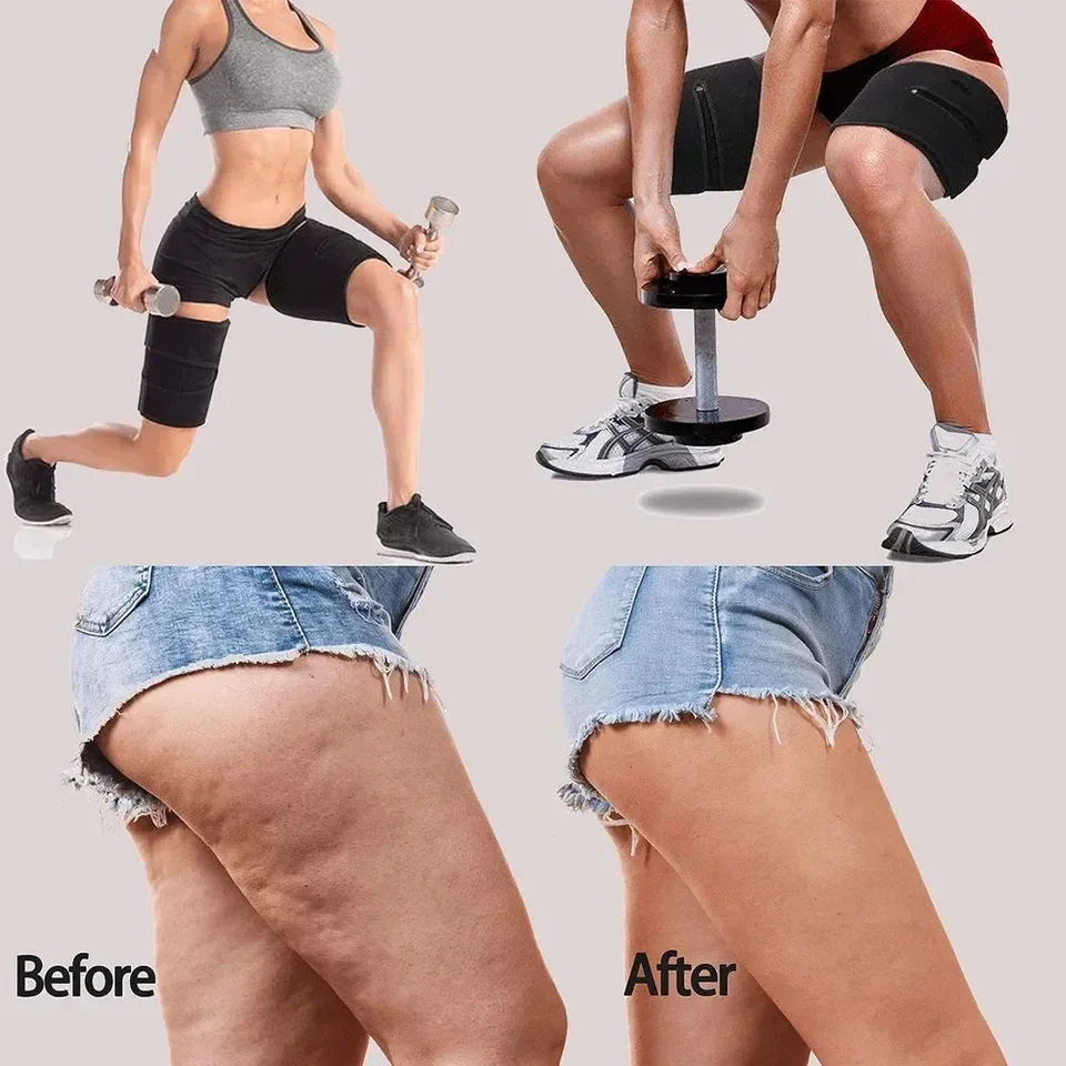 2026 Professional Sauna Thigh Trimmers for Women Sweat Thigh Bands Shaper Thigh Trainer Slimmer Wraps Adjustable Two Way Belt view 4