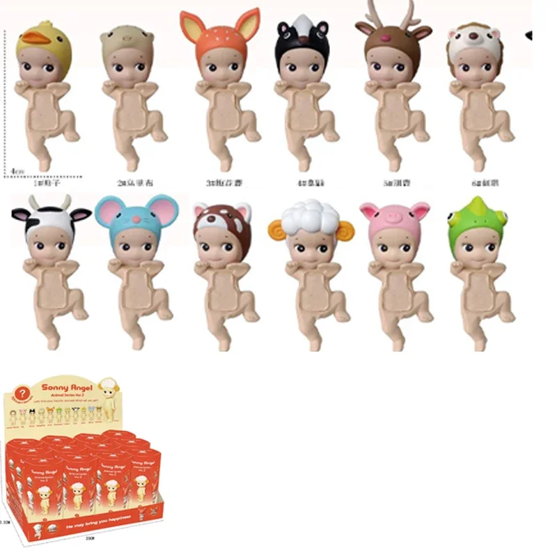 Sonny Angel Animal Series Ver.2 Surpriseกล่องตาบอดMini Figures Action Amine Mysteryกล่องโทรศัพท์คริสต์มาสปีใหม่ของเล่นของขวัญ