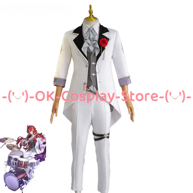 Game Honkai Star Rail Argenti Cosplay Costume Fancy Party Suit Halloween Carnival Uniforms Anime Clothing Custom Made