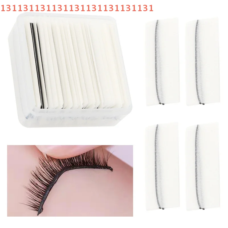 Tira de pestañas postizas autoadhesiva reutilizable, herramienta de maquillaje de larga duración de aspecto Natural resistente al agua con caja de almacenamiento