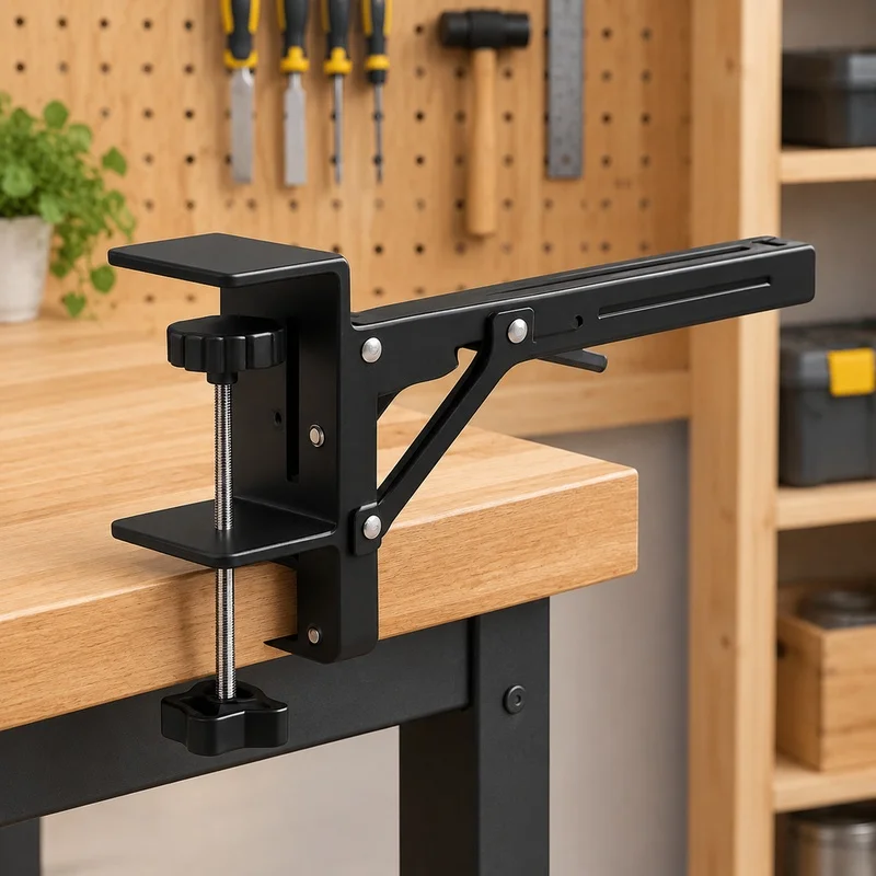 Durable Wall-Mount Support: Pair of Foldable Stainless Steel Triangle Shelf Brackets