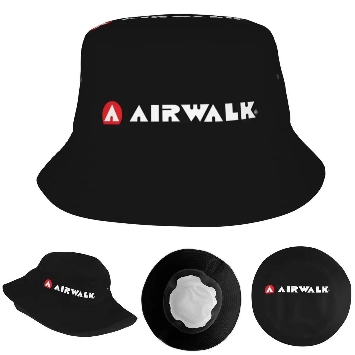 قبعة دلو بشعار Airwalk بنما للأطفال قبعات صياد بوب لصيد الأسماك في الصيف للجنسين #1