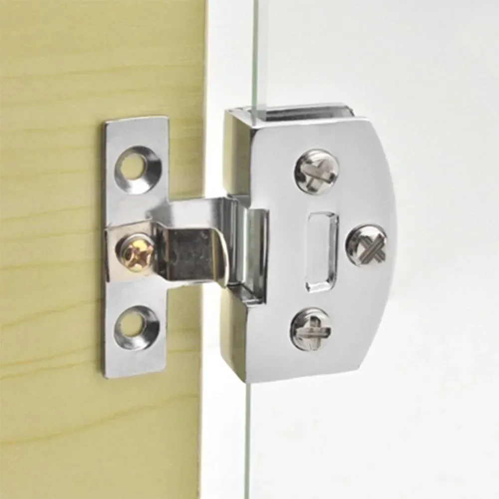 Convenient Practical Glass Hinge Glass Hardware Parts Replacement Display cabine High quality Household Silver