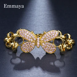 Emmaya Hot Sale Shiny Zirconia Dress-Up For Women&Girls Wedding Party Noble Bracelet Modern Style Butterfly Shape Jewelry