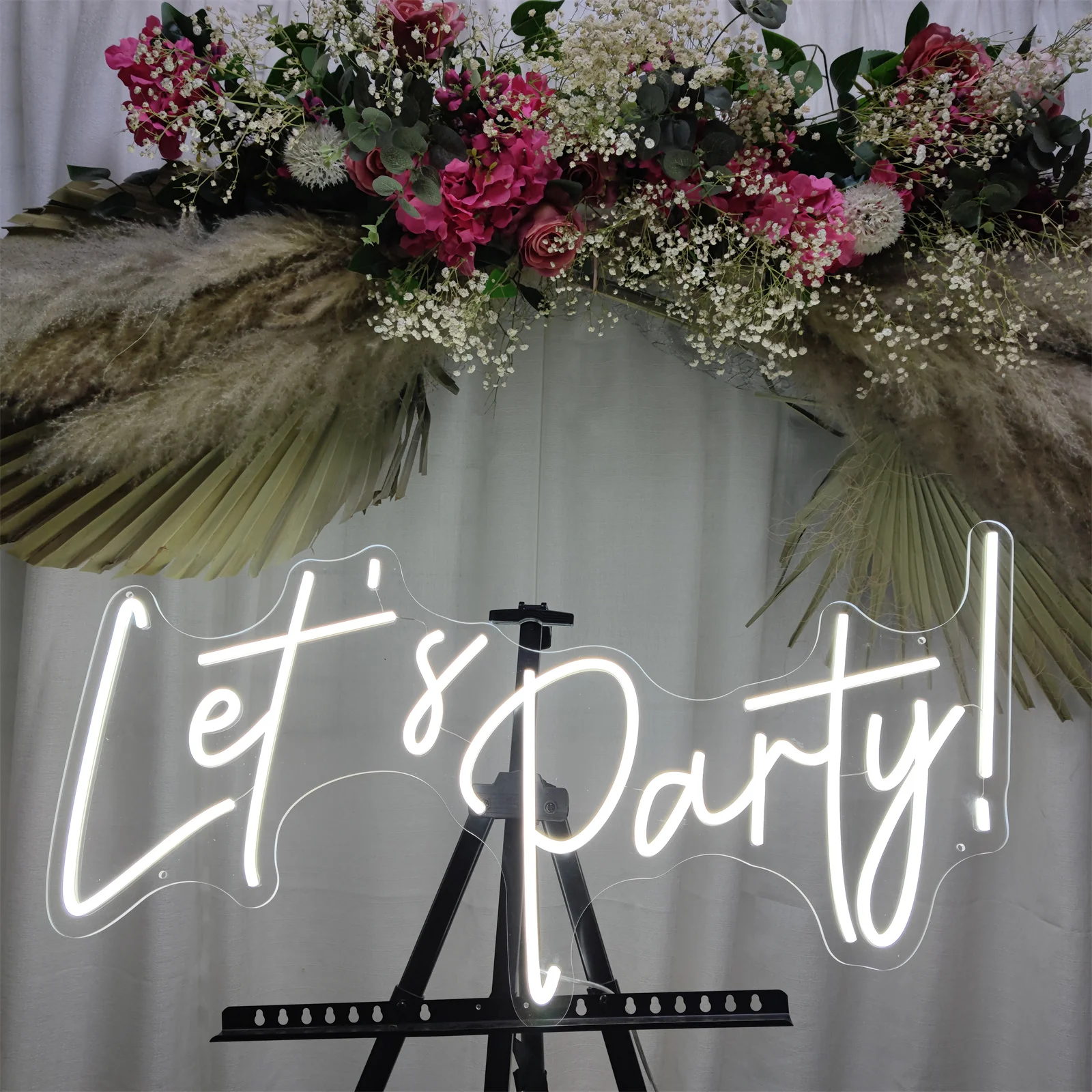 

Let's Party Neon Signs Wedding Decoration LED neon light for Birthday Party Bar Wedding Engagement Room Decoration Neon Light