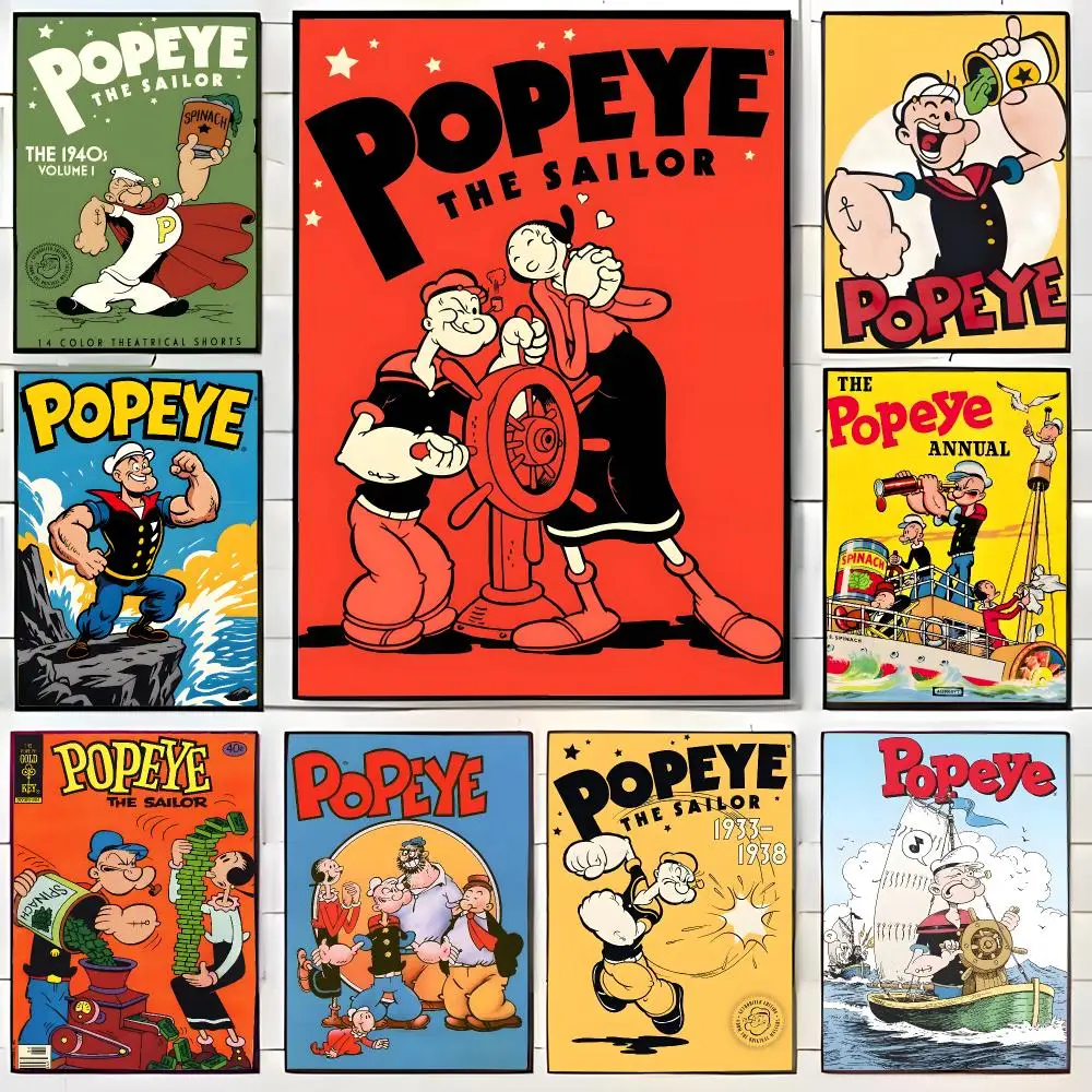 classic cartoon p-Popeye the Sailor Man Poster Wall Art Print Decorative Mural Home Decor Gift Unframed
