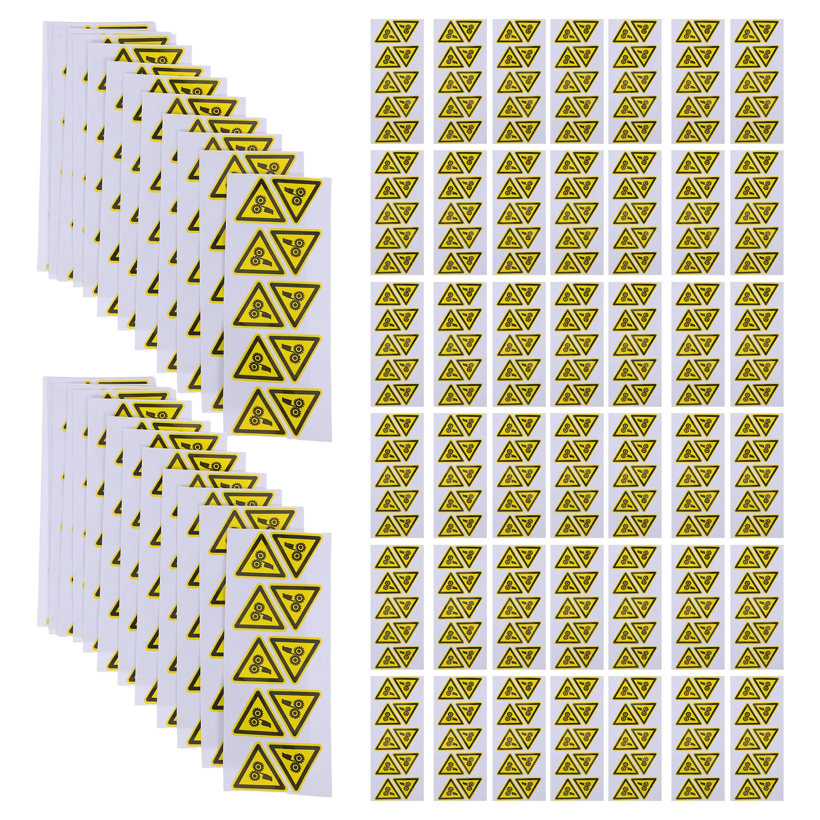 200pcs Safety Warning Stickers Self Adhesive Caution Labels For Machinery Hazard Prevention Harsh Environments Traffic Safety