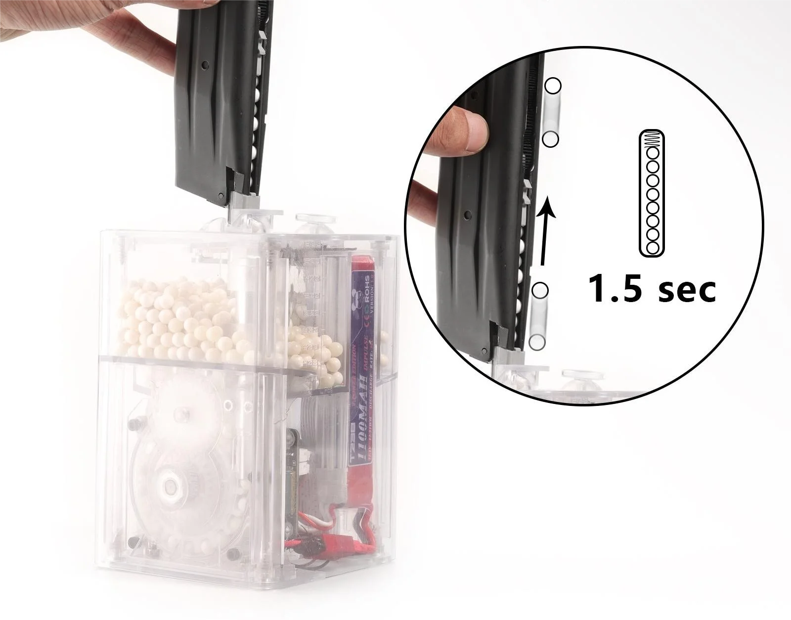 Airsoft Electric BB speed Loader for power, and reliability.reloading for AEG, GBB, and bolt-action magazines in seconds.