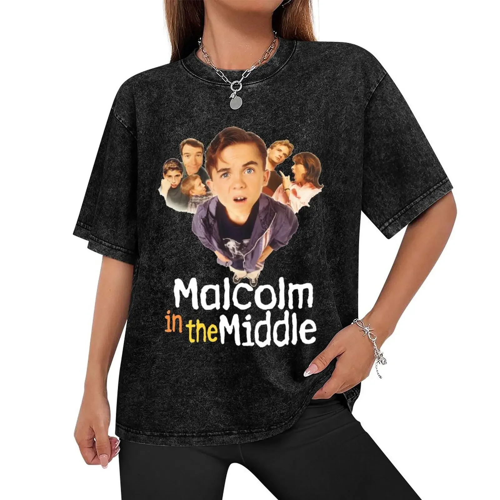 Camiseta de Malcom In The Middle para hombre, camisa de talla grande, blanca, grande