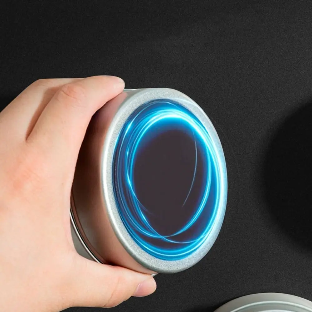 3Pcs Tinplate Magnetic Seasoning Containers Round Silver Seasoning Storage Box Wall-mounted Dustproof Fridge Storage Container