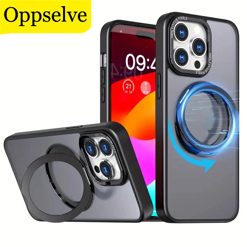 Magnetic 360° Ring Holder Phone Funda For iPhone 15 14 13 12 11 Pro Max Plus For Magsafe Wireless Charging Shockproof Capinhas