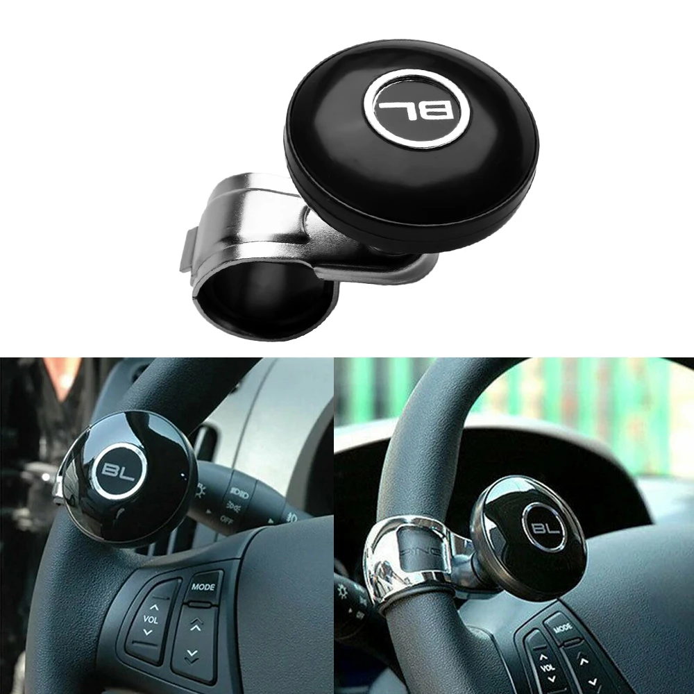 

Knob Ball Assister Spinner Handle Metal+ABS Truck Steering Wheel About 9 X 8cm 100% Brand New Simple To Install