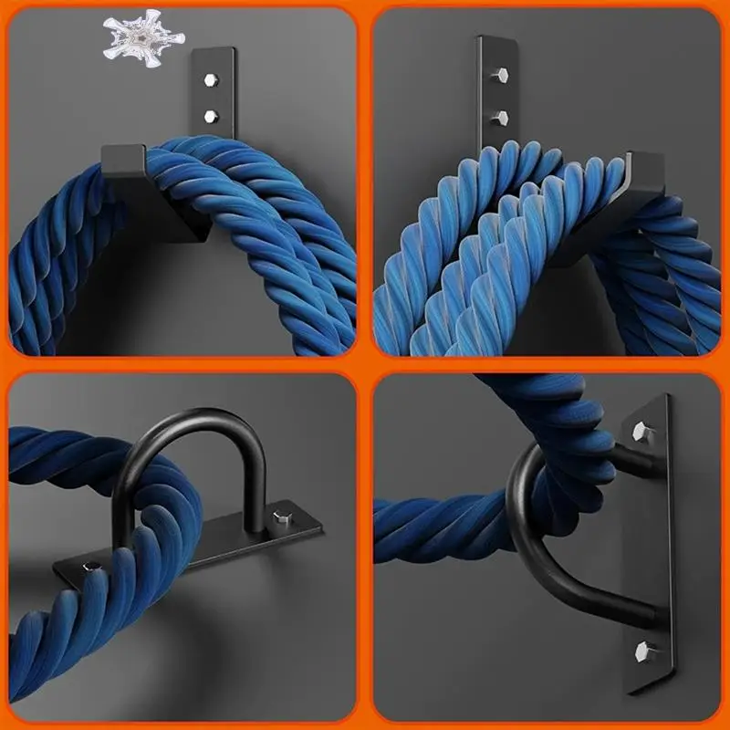 

Rope Wall Anchor Kit Wall Mounted Training Rope Storage Tool Fitness Rope Wall Mount