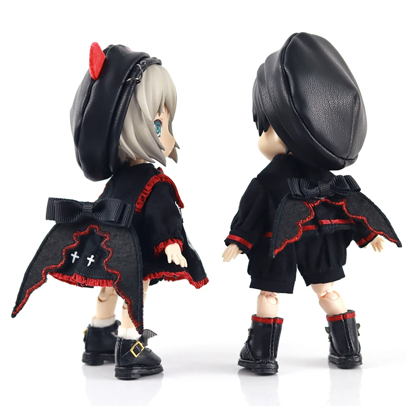 Ob11 Doll Magic Halloween Costume Dark Little Devil Suit Cosplay Demon Angel Doll Clothes For P9, P10, Ymy, Penny, Obitsu11 Doll