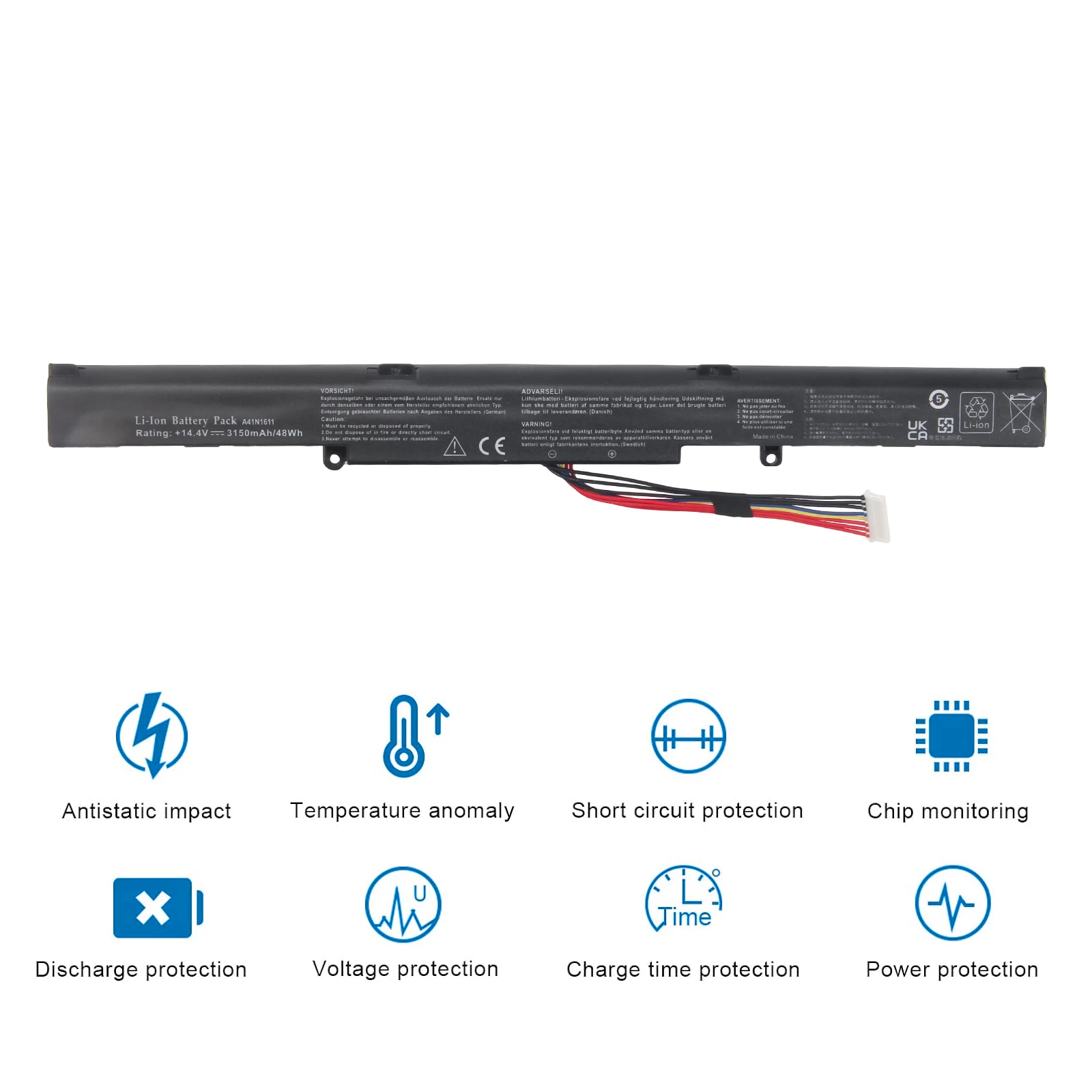 Oyomba A41N1611 A41LK5H A41LP4Q Batteria per ASUS ROG GL553V GL553VD GL553VE GL553VW GL742VW GL752VW GL753V GL753VD GL753VE