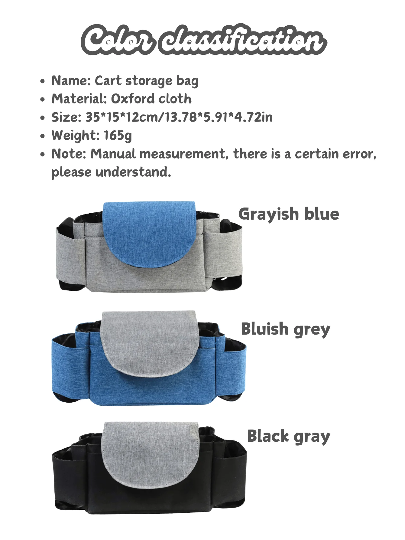 Multifunctional Large-Capacity Stroller Hanging Bag Storage Pouch, Bottle and Cup Holder, Convenient Stroller Hanging Bag for Outings