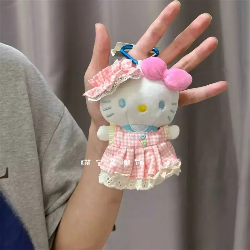 Kawaii Sanrio Hello Kitty peluche poupée sac pendentif dessin animé mignon Anime sac à dos accessoires porte-clés voiture cintre filles cadeaux jouets