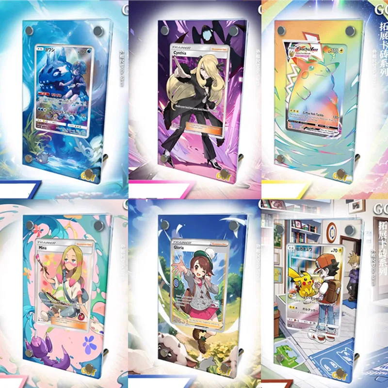 ptcg-pokemon-presentoir-cynthia-serena-pikachu-vmax-ultra-roger-mina-cartao-de-expansao-pintura-cartao-tijolo-nao-incluido