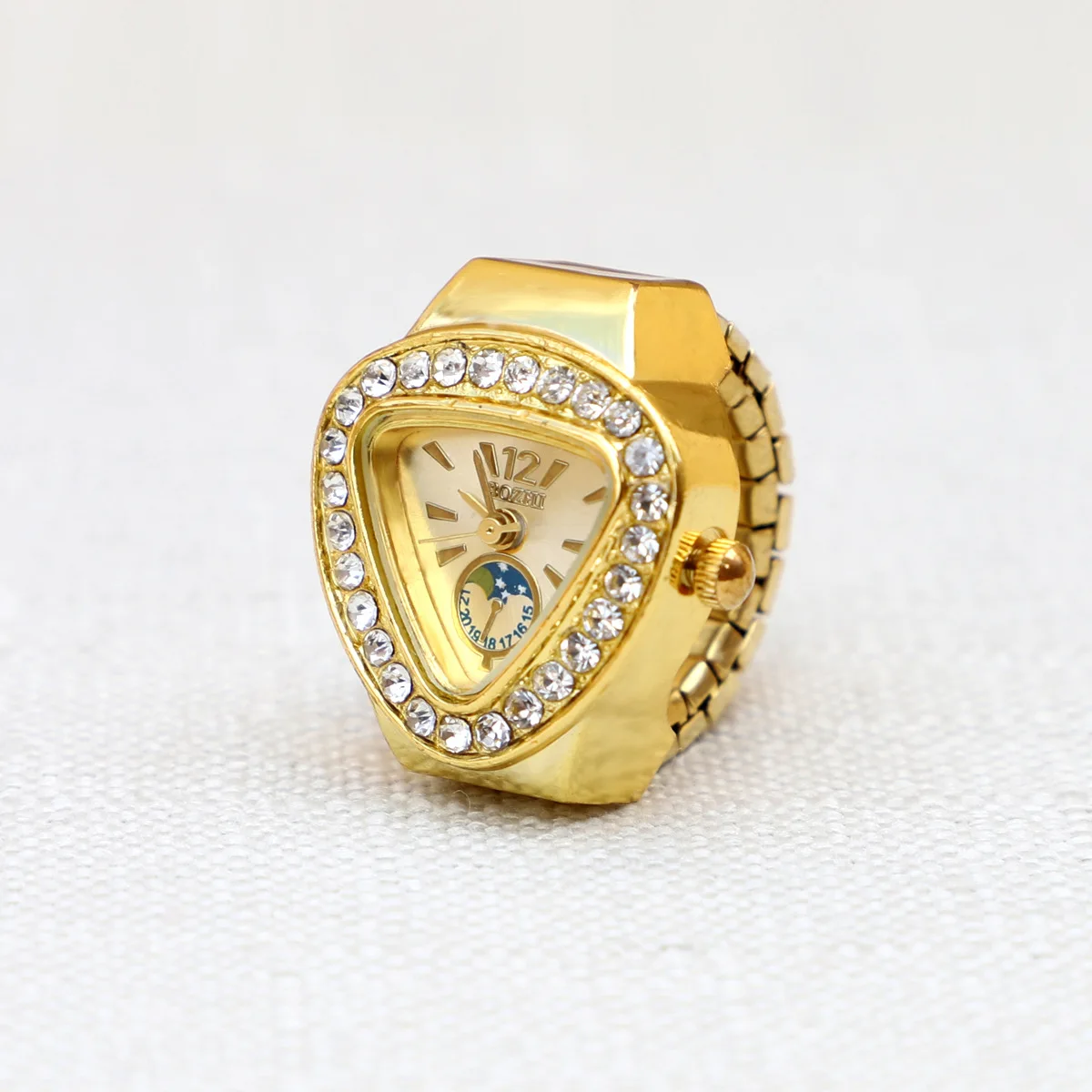Mini Rings Watch Stainless Steel Strap Alloy Case Men Women Student Personalized Fashion Ring Jewelry