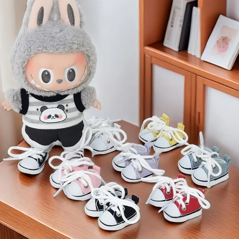 

Лидер продаж, обувь Labubu 17 см, несколько стилей, парусиновая обувь «сделай сам», обувь для кукол ручной работы, сменные аксессуары для Labubu, игрушки, подарок ребенку