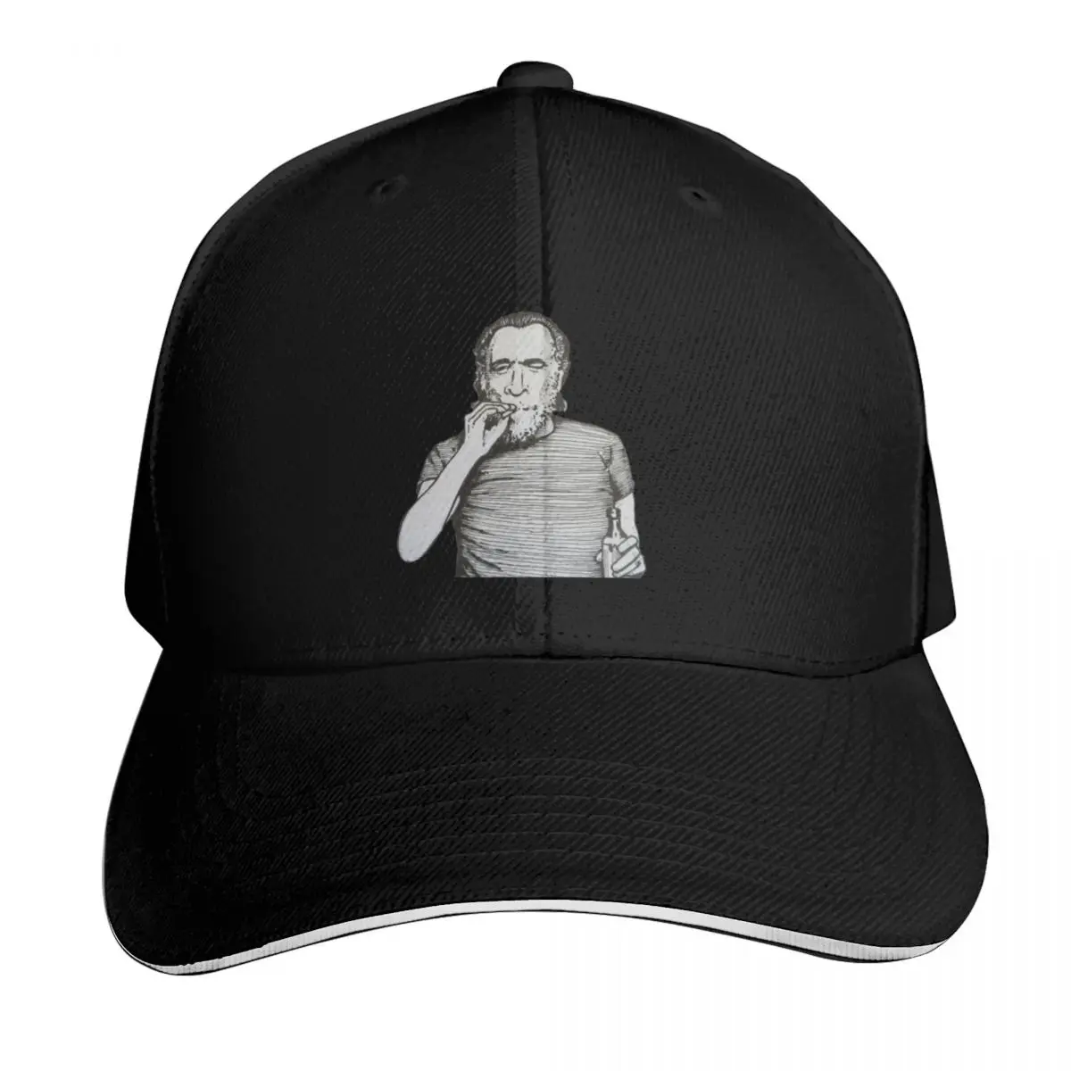 Bukowski (no. 2) Baseball Cap Streetwear Hip Hop Trendy Vintage Retro Embroidered Lightweight Packable