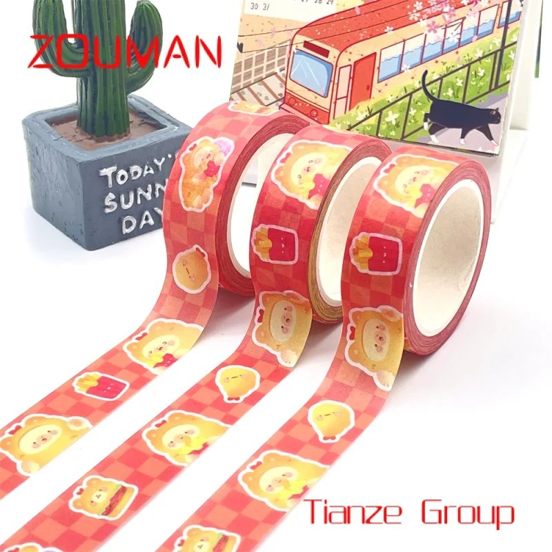 Custom , Great Office Or Commercial Contractor Paper Good Quality Adhesive Custom Printed Washi Tape