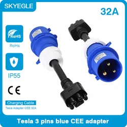 SKYEGLE-Adaptateur CEE à 3 broches, 250V 32A, connecteur d'extension de chargeur Isabel 2 Ev pour les remplacements, connecteur de sortie modèle Y, accessoire Ev