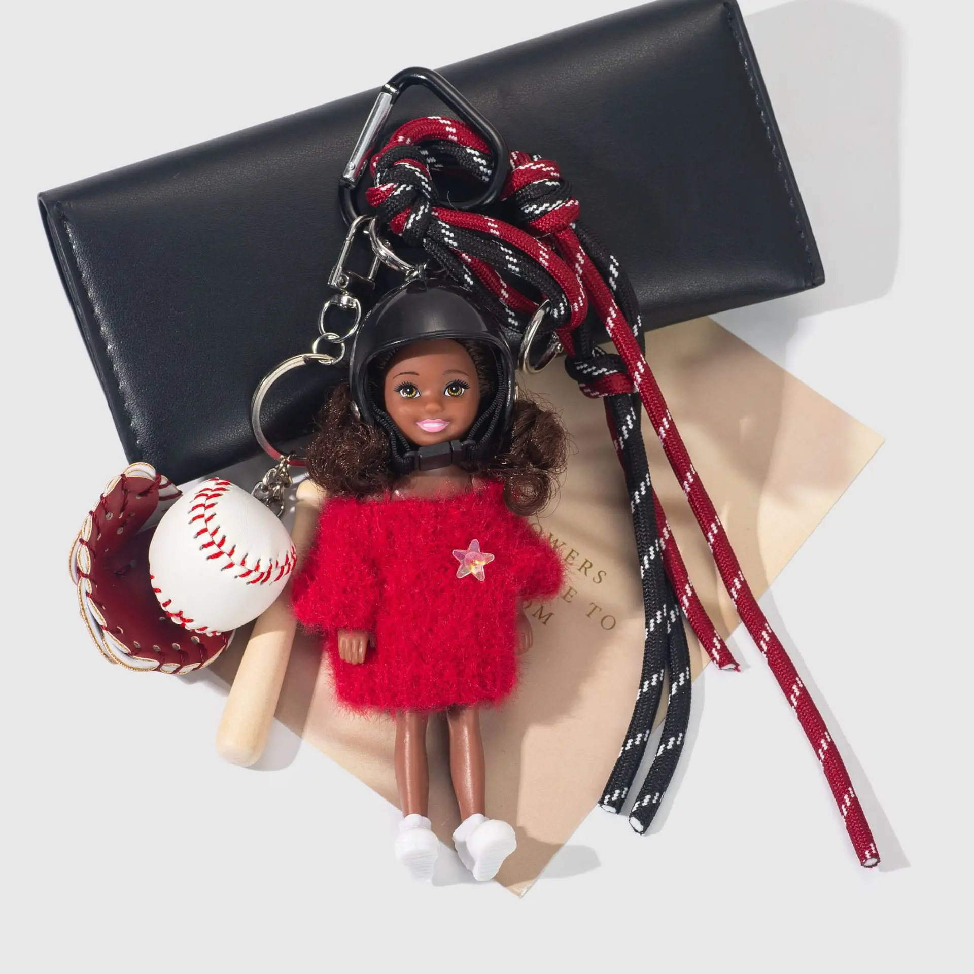 

Корейская версия, африканская кукла принцессы для девочек, брелок, изысканный кулон 1/12, кукла BJD, модные бейсбольные аксессуары, подвеска для сумки