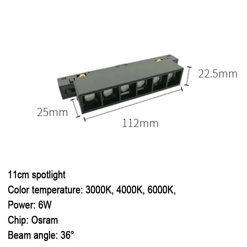 Imagem -02 - Incorporado Grille Rail Light Lâmpada do Teto para Sala de Estar Home Line Iluminação Luz de Trilha Magnética Alta Qualidade Ra90 48v