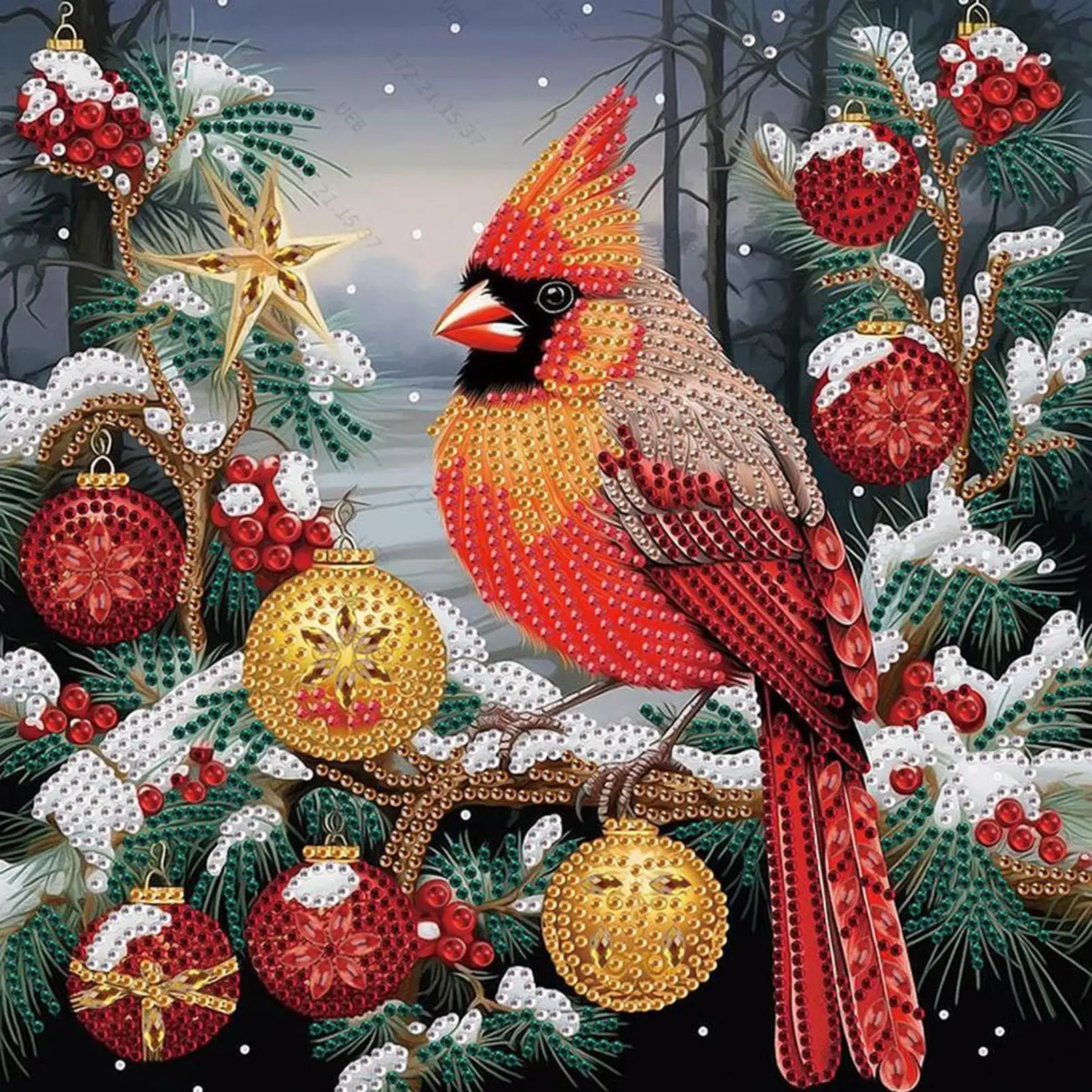 

4PCS Christmas 5D DIY Special Shape Crystal Partial Diamond Painting Kit Decor