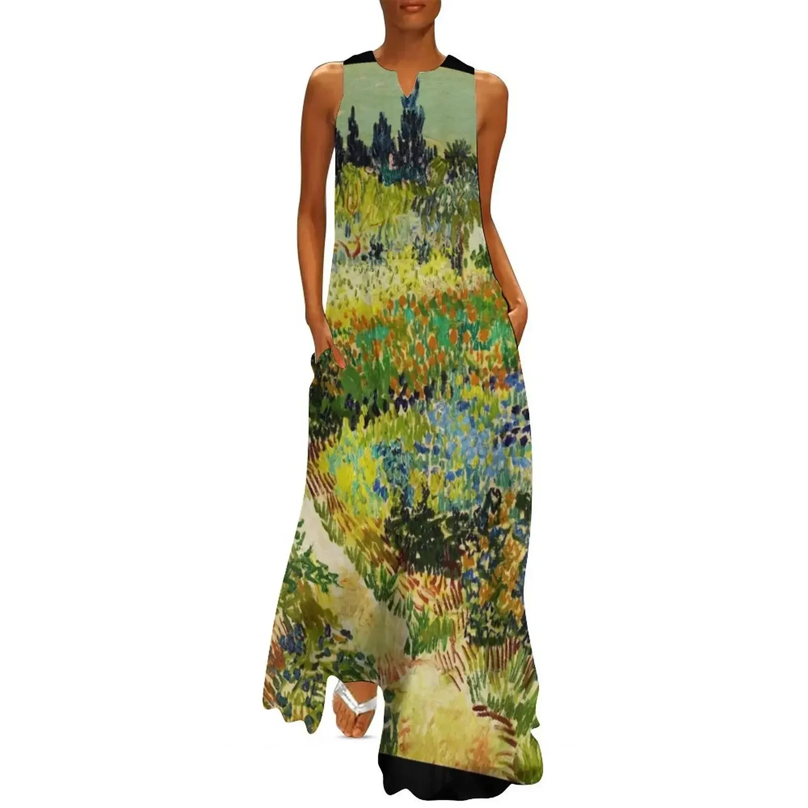 

Van Gogh - Garden at Arles Long Dress women dress summer dresses Elegant gowns african dresses for woman Dress