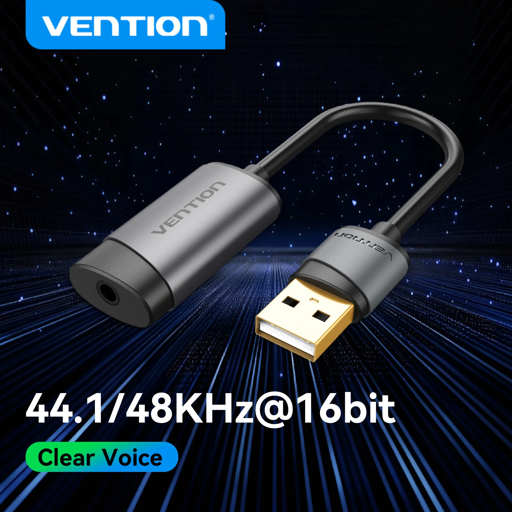 

Внешняя звуковая карта Vention USB с USB на 3,5 мм, звуковая карта с микрофоном для ПК, ноутбука, компьютера, игровой гарнитуры, аудиоадаптер PS5