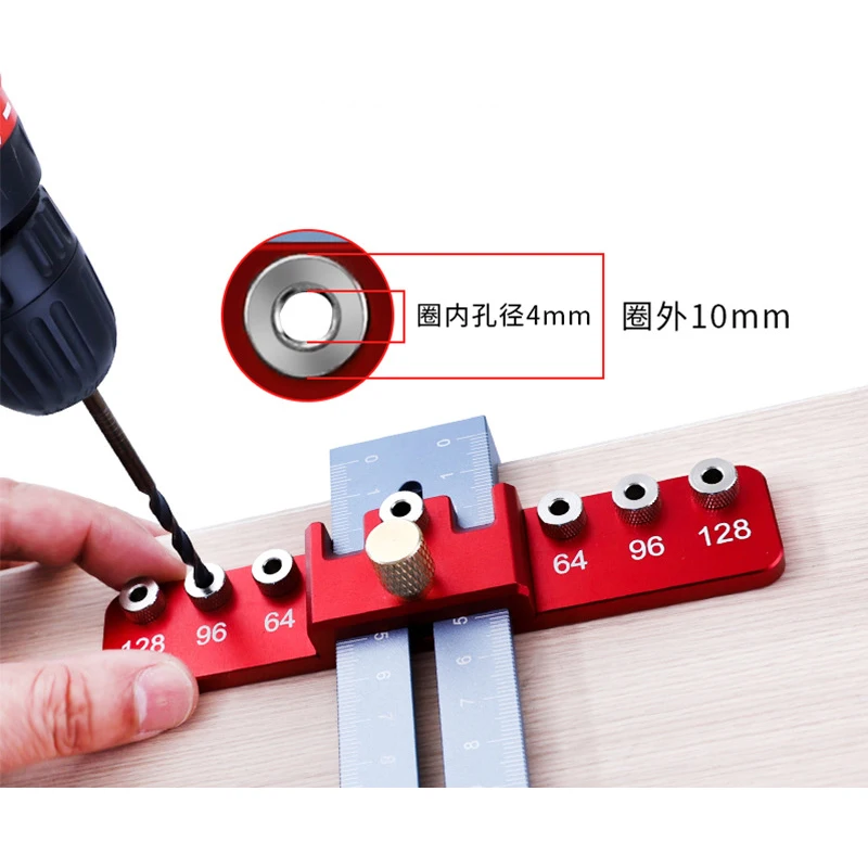 

Cabinet Hardware Jig Kit Woodworking Drawer Door Handle Jig Adjustable Drill Guide Mounting Tool for Knobs Handles Pulls