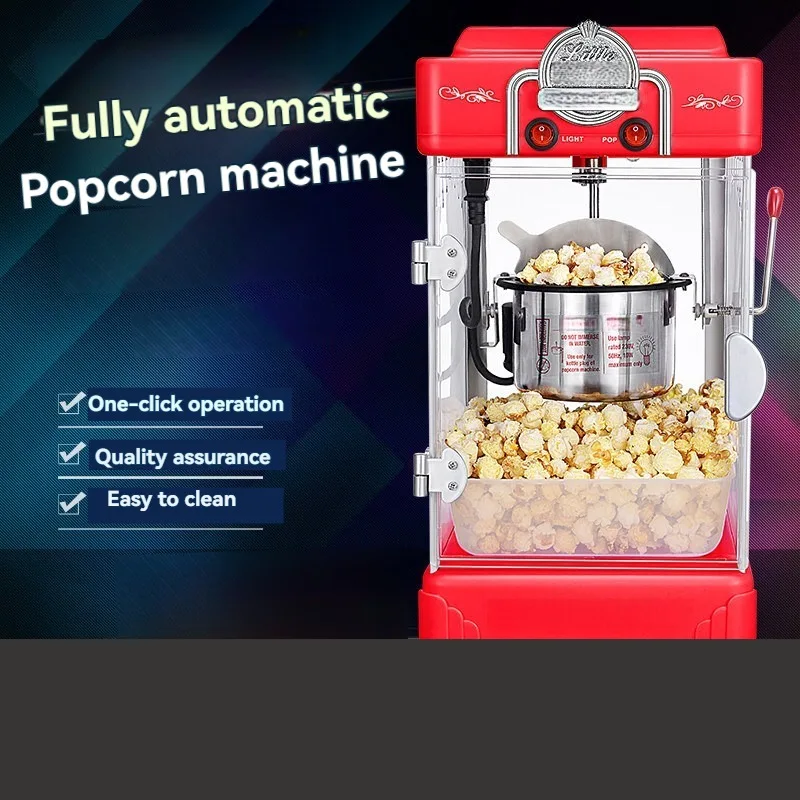 Commercial Popcorn Maker Household Non Stick Pot Corn Machine Fully Automatic Popcorn Kernel Maker for Cinemas and Restaurants