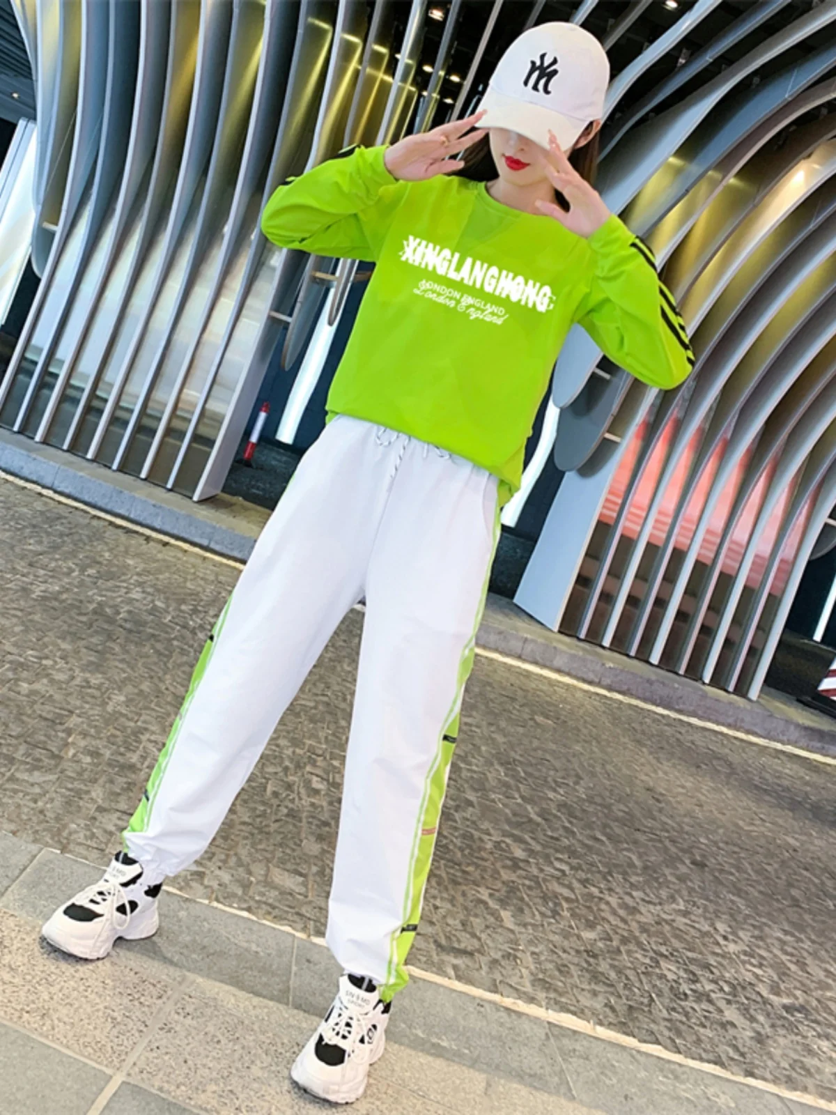 Conjunto de Ropa de baile de algodón puro para mujer, ropa deportiva cuadrada para baile, pantalones largos Sve, traje de dos piezas con cuello vuelto