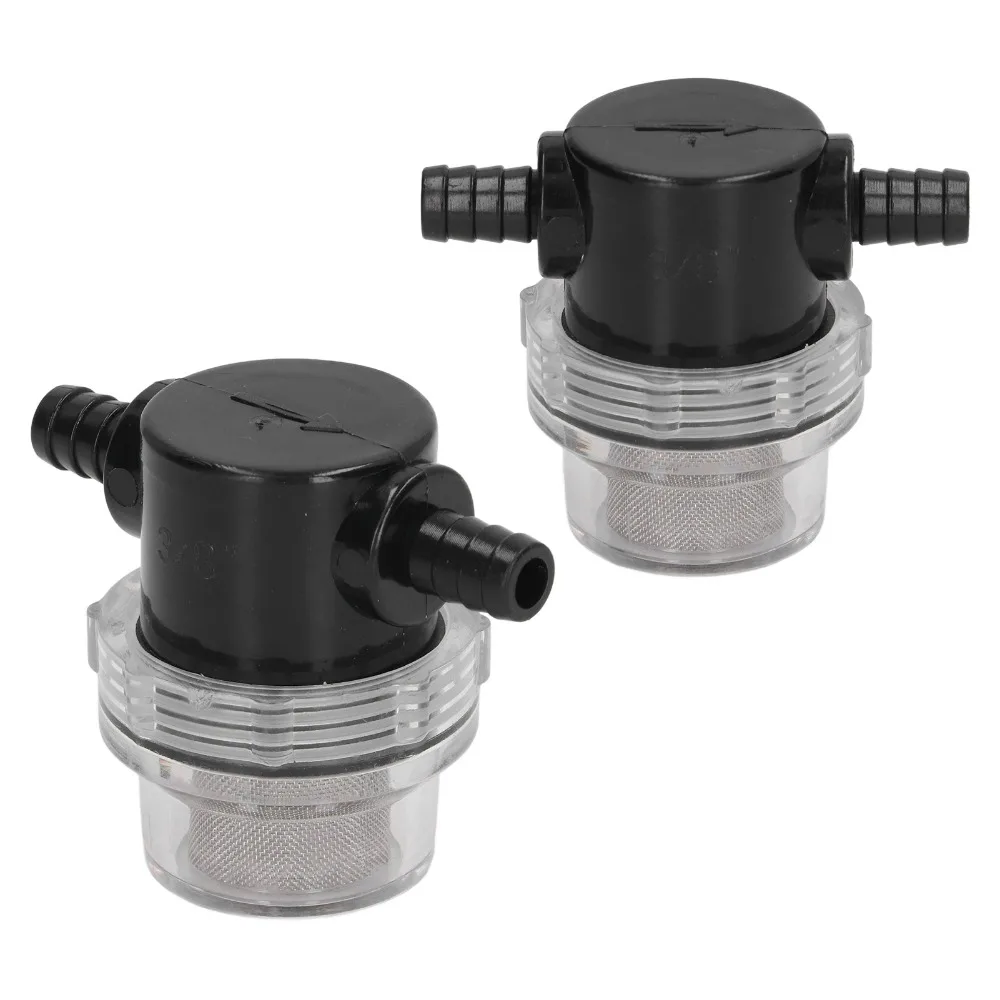 3/8 Inch ID Water Pump Strainer 1/2 Inch Output 50 Mesh Mesh Filter Screen Stainless Steel Screen ABS Material Twist-On Strainer