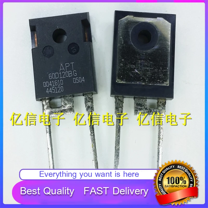 

5Pcs/Lot New Original APT60D120BG QUICK RECOVERY RECTIFIER TUBE 60A1200V TO-247 Good Quality In Stock